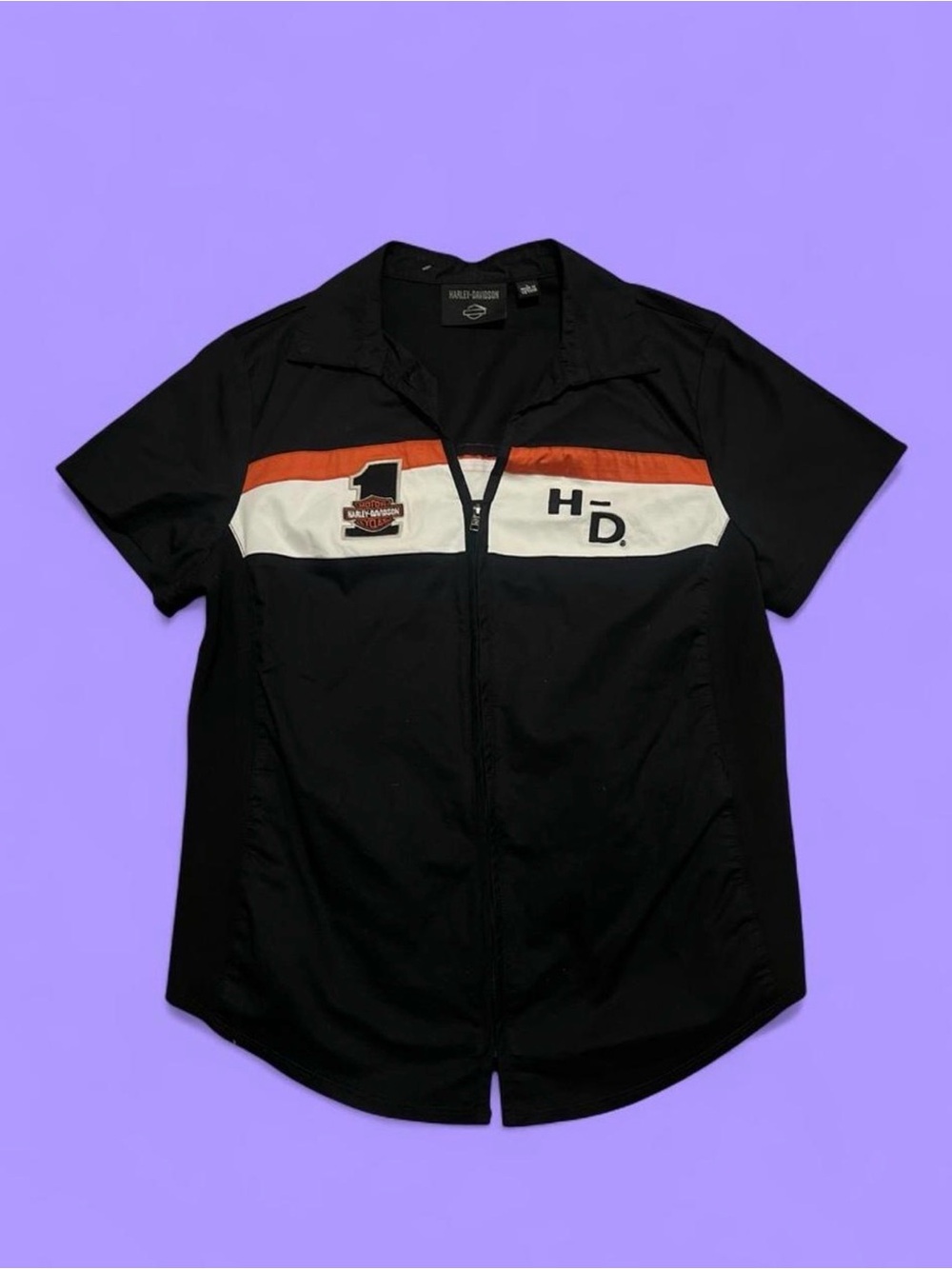 Harley Davidson zip up shirt